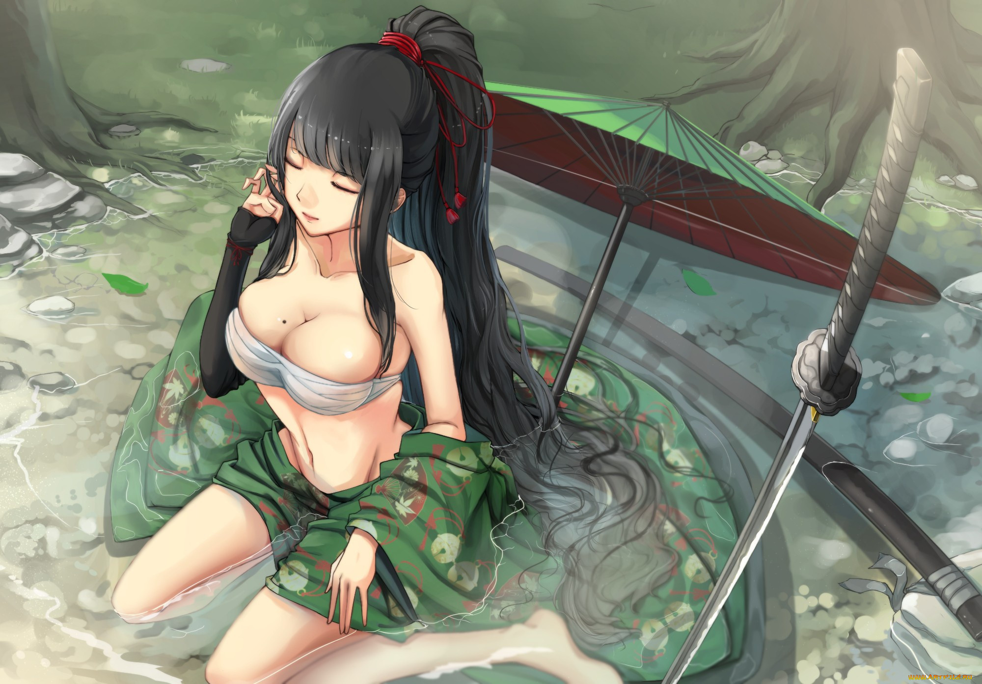 , ,  ,  , anime, tits, kyojin, big, breast, boobs, girl, kimono, thigh, titty, busty, boobies, umbrella, blade, sword, ken, brunette, huge, asian, maga, bishojo, katana, kawaii, japonese, chest, large, strong